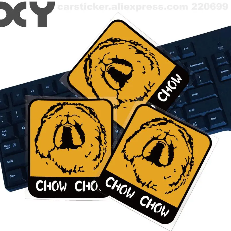 

Chow Chow Motorcycle Stickers And Decals Cute Reflective Tape Waterproof Stickers for Cars Drop Ship