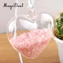 MagiDeal прозрачное сердце стеклянная ваза настенная бутылка для украшения растений цветов