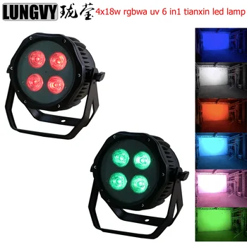 

Free Shipping 2pcs/lot Waterproof 4x18w RGBWA+UV 6in1 Outdoor Led Par Light DMX 6/10CH 4 Led Digital Display