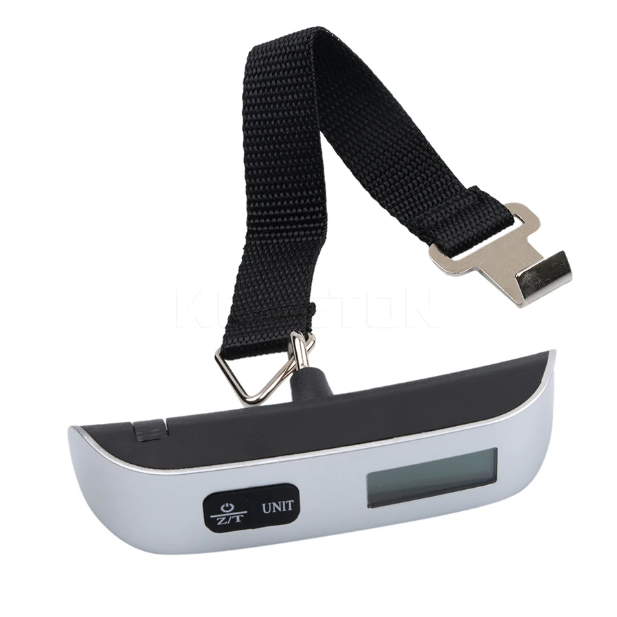 

1pc Electronic Hanging Scale Thermometer Mini Digital Luggage Scale Hand Held LCD Electronic Scale Weighing Device 50kg Capacity
