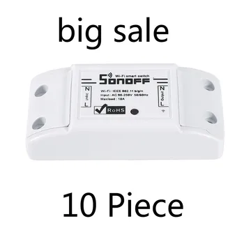 

Big Sale From 10 Pieces SONOFF Basic DIY Timer Universal Smart Home Wireless Wifi Switch Remote Control Automation Module HWC