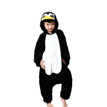 

Onesies for children pajama set Winter flannel warm animal children's sleepwear penguin pyjamas girls boys christmas pajamas
