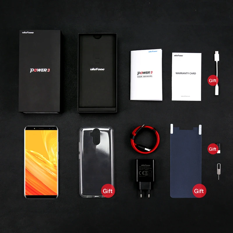 Ulefone Power 3 Face ID мобильный телефон 6 0 &quot18:9 FHD + ГБ ОЗУ 64 Гб ПЗУ 6080 мАч Android 7 1 Celular OTG 21 МП