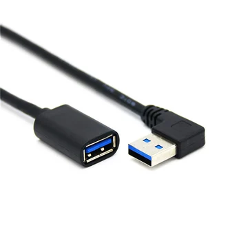 

Super Speed 5Gbps USB Data Charging Cables USB 3.0 Extension Cable Left Angle 90 Degree Male To Female