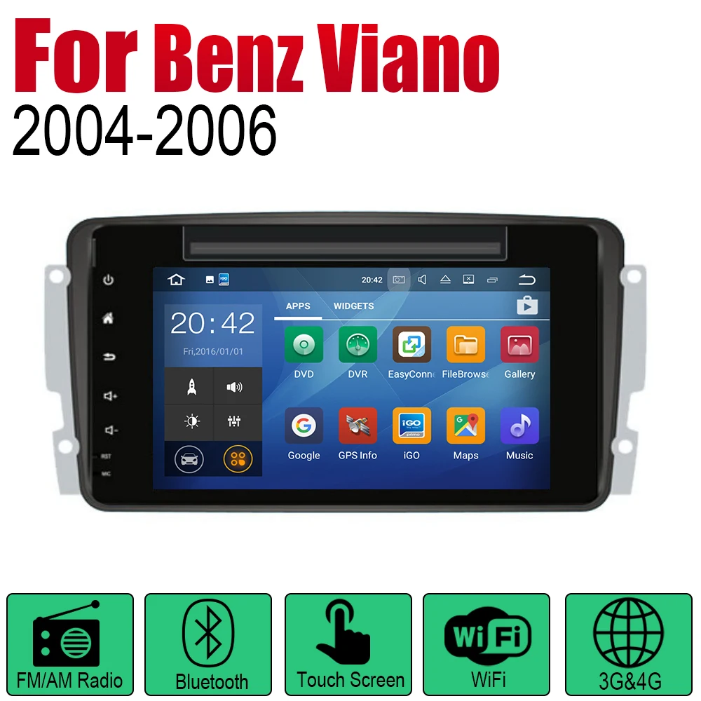 Perfect AutoRadio 2 Din Android Car DVD Player For Mercedes Benz Viano 2004~2006 NTG GPS Navigation BT Wifi Map Multimedia system Stereo 4