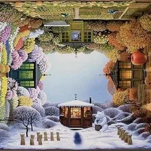 Рисование абстрактного пейзажа по номерам набор рисования краски ing по номерам Акриловая Краска на холсте для домашний декор, произведение искусства