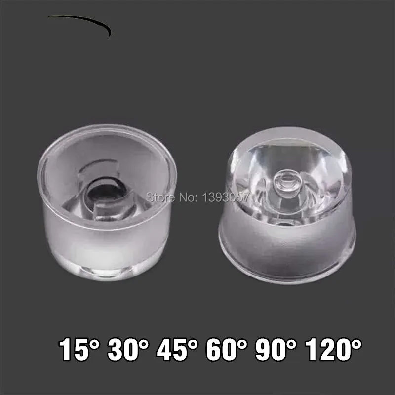 

20pcs/lot light transmittance 95% diameter 20mm waterproof PMMA led lens 15/30/45/60 degree optical lens with holder