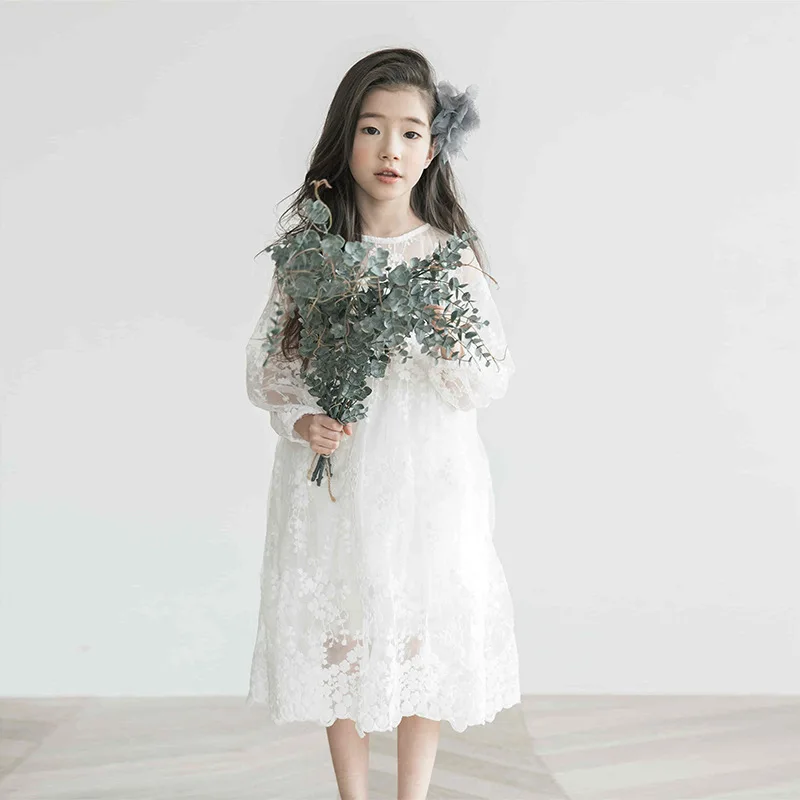 white lace girls dress