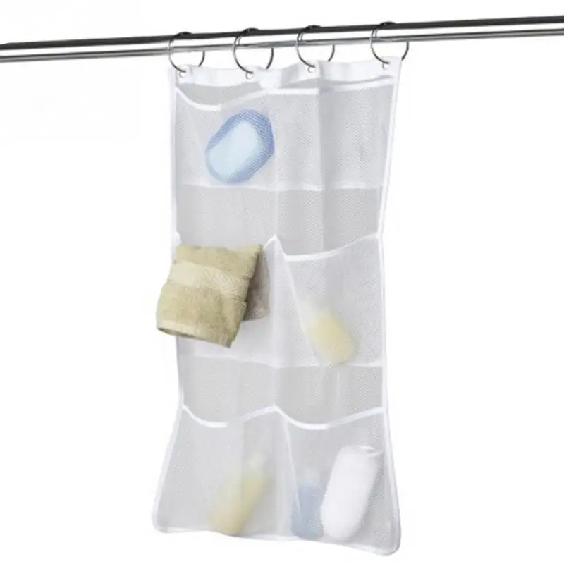 

Bathroom Showing Organized Hanger Quick Dry Hanging Bath Shower Organizer with 6-pockets Drop Shipping #0528