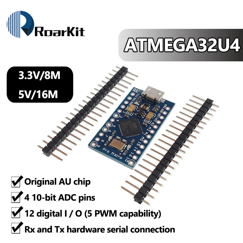 Плата ATmega32U4 3 В 8 МГц Pro Micro 5 в 16 модуль мин. I/ MICRO USB для контроллера Arduino/Leonardo замена