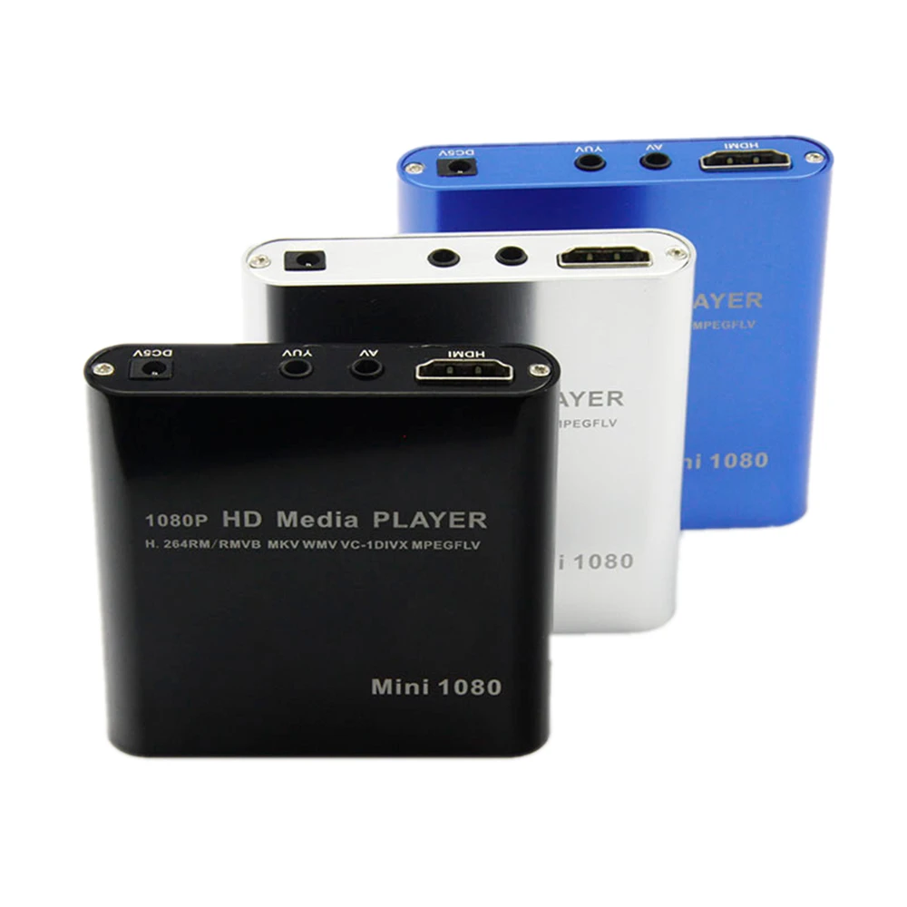 ЕС Plug Full HD 1080P Портативный USB внешний мини HDD плеер с SD SDHC MMC кардридер хост RMVB MKV WMV