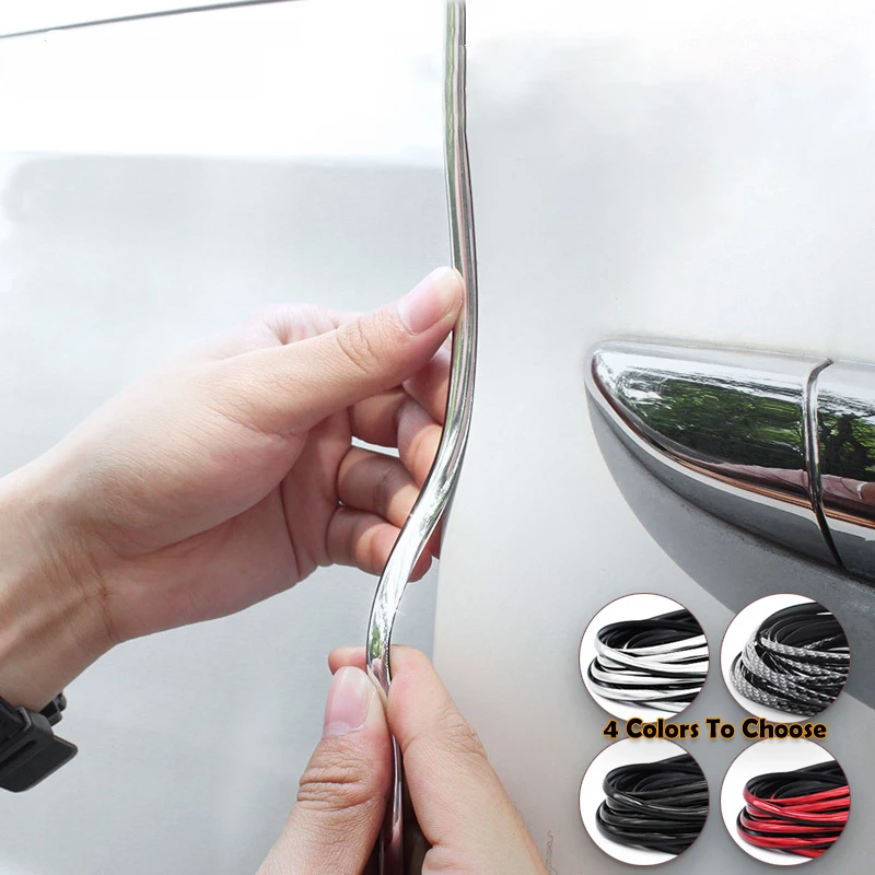 

Universal Car Door Edge Scratch Protector Strips Auto Stickers Protector Seal Door Mouldings 4 Colors 10-15M Decorative Strip