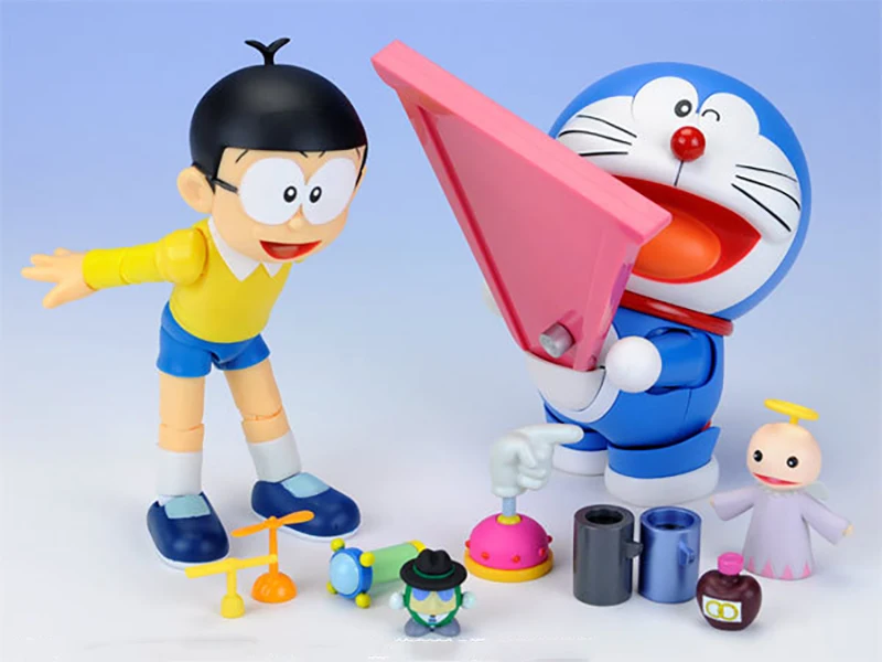 Высота каблука 10 см Nobi робот Pokonyan фигурка Doraemon трех типов лица пять пар глаз фигурку ПВХ игрушки для детей, подарок