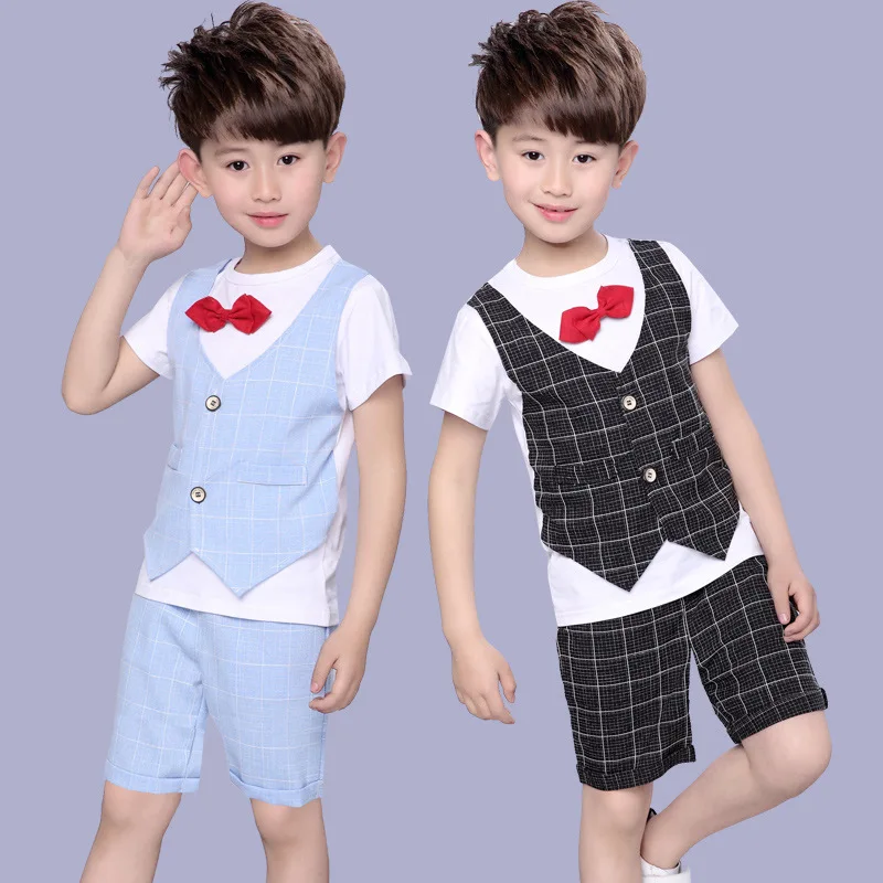 

Boys Sets 2018 NewChildren Clothing Sets Baby Boys Shirts+Vest+shorts Pants 3pcs Suits Sports Suit Tracksuit for Boys Clothing