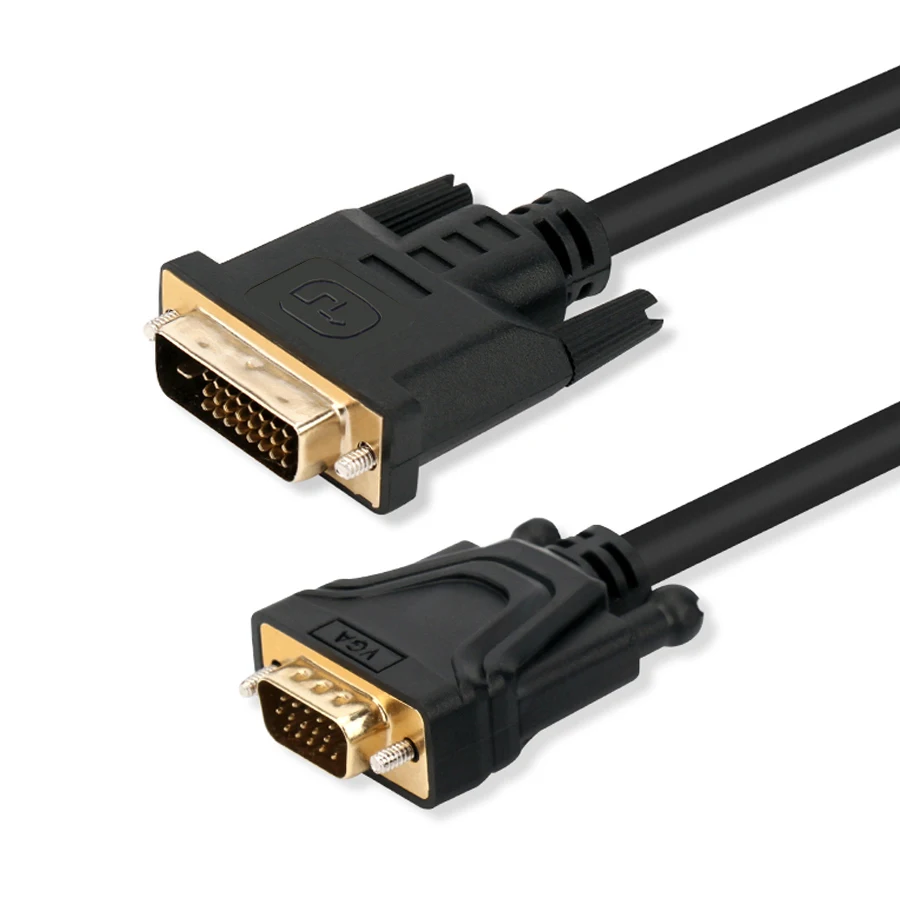 

DVI to VGA Adapter Converter High Resolution DVI-D 24+1/18+1 Pin Male to VGA Male Adapter Cable for PC Monitor HDTV Projector