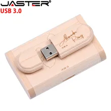JASTER USB 3,0 высокоскоростной логотип клиента деревянный USB флеш-накопитель кленовое дерево+ коробка Флешка 4 ГБ 16 ГБ 32 ГБ 64 Гб карта памяти подарки