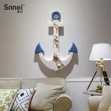 Средиземноморский Декор твердой древесины корабль рулевой Оригинальное Украшение стен