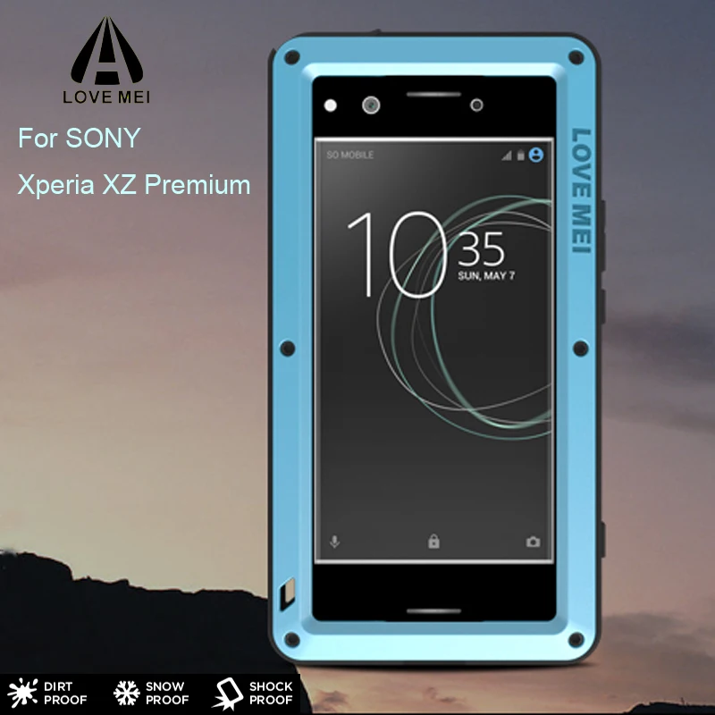 Xperia Z5 3Proof Case LOVEMEI Powerful Metal Case for SONY Xperia XZ Primium Luxury Aluminum Dirt Waterproof Shockproof Cover Xperia Z5 3Proof Case LOVEMEI Powerful Metal Case for SONY Xperia XZ Primium Luxury Aluminum Dirt Waterproof Shockproof Cover