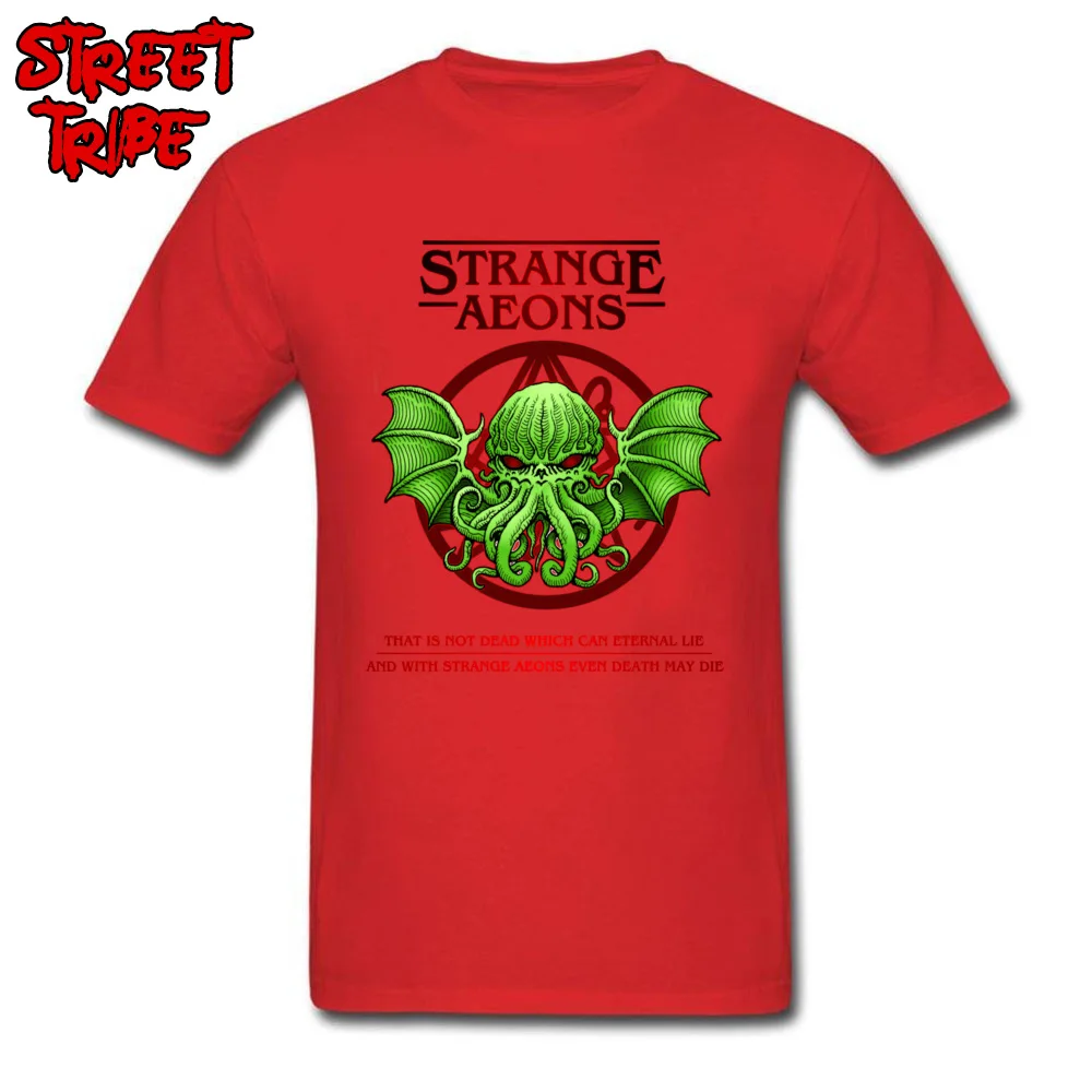 Tees call of cthulhu Tee Shirt Summer/Autumn Company Casual Short Sleeve 100% Cotton Round Collar Men T Shirts Casual call of cthulhu red