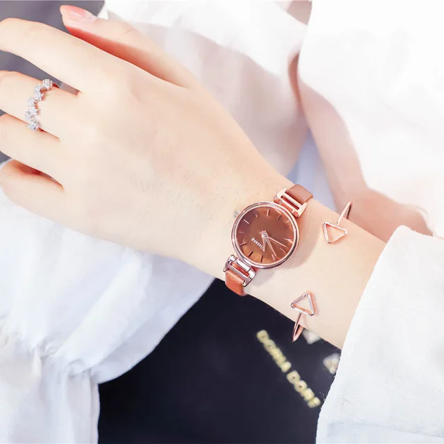 Small dial vintage leather women watches simple ladies design elegant wristwatch Small dial vintage leather women watches simple ladies design elegant wristwatch