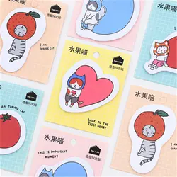 DL Fruit meow Удобная паста день корейский канцелярские принадлежности свежий, прекрасный мультфильм N наклейка-Часы бумага маленькие животные