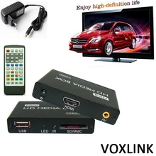 50PCS VOXLINK 1080P Mini HDD Media Player MKV/H.264/RMVB SD/USB/SDHC/MMC HDD-HDMI HDD Multimedia Player_DHL