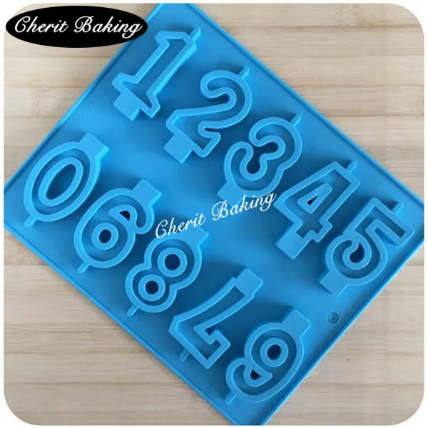 New Mold 1pc Number Shape Fondant Cake Mold Silicone Mould Cake