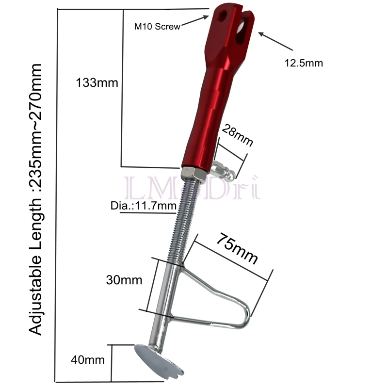  LMoDri Motorcycle Side Kickstand Scooter Parking Racks Motorbike Modified Support Foot Universal Fo