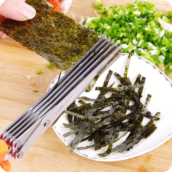 

19cm Minced 5 Layers tool cut scissorRosemary Shredded Spices Cook Basil Scallion Cutter Herb Kitchen Chopped Laver