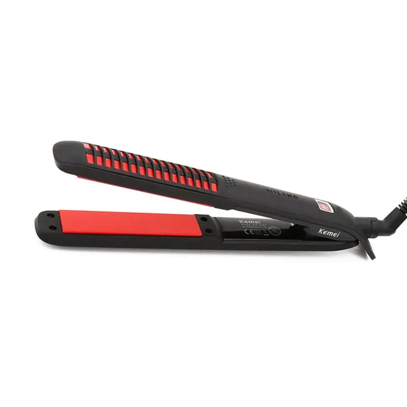 

KM-2007 Brand 3D Floating Panel Hair Curling Iron EU Plug Straightening Irons Electric Hair Straightener Flat Iron Hair Curler