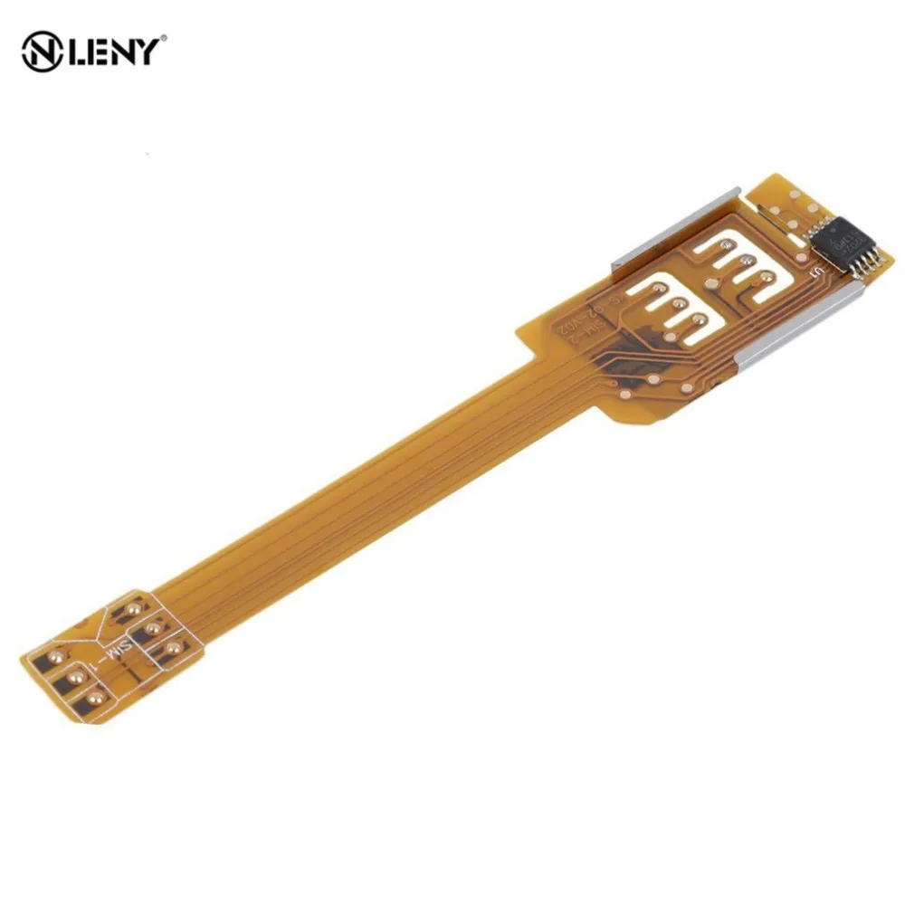 

Yellow Durable Mobile Phone Double Dual SIM Card Adapter Use Two SIM for Samsung No Need to Cut Your SIM Card