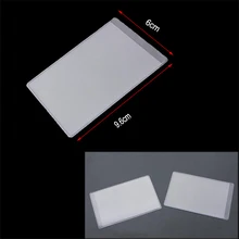 10 шт./упак. пыле ясно, с отделением для карт, мягкая Пластик кредитной карты протекторы Бизнес Карты Чехол карман для удостоверения личности-9,6x6 см