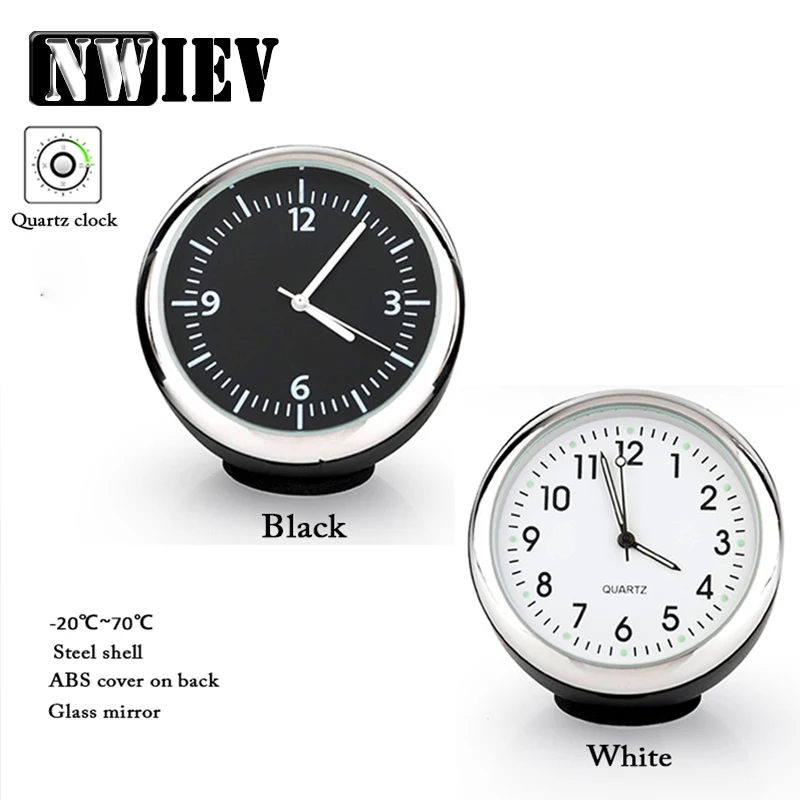 

NWIEV For Nissan Qashqai Opel Astra J H Kia Ceed Sorento Skoda Octavia Car Clock Thermometer Hygrometer Ornaments Accessories