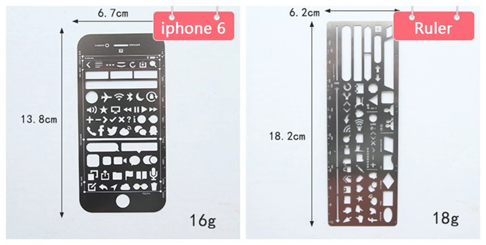 Симпатичный телефон полый металлический Ruler ремесло умирает граффити рисунок шаблона правитель Скрапбукинг умирает металла Spellbinders