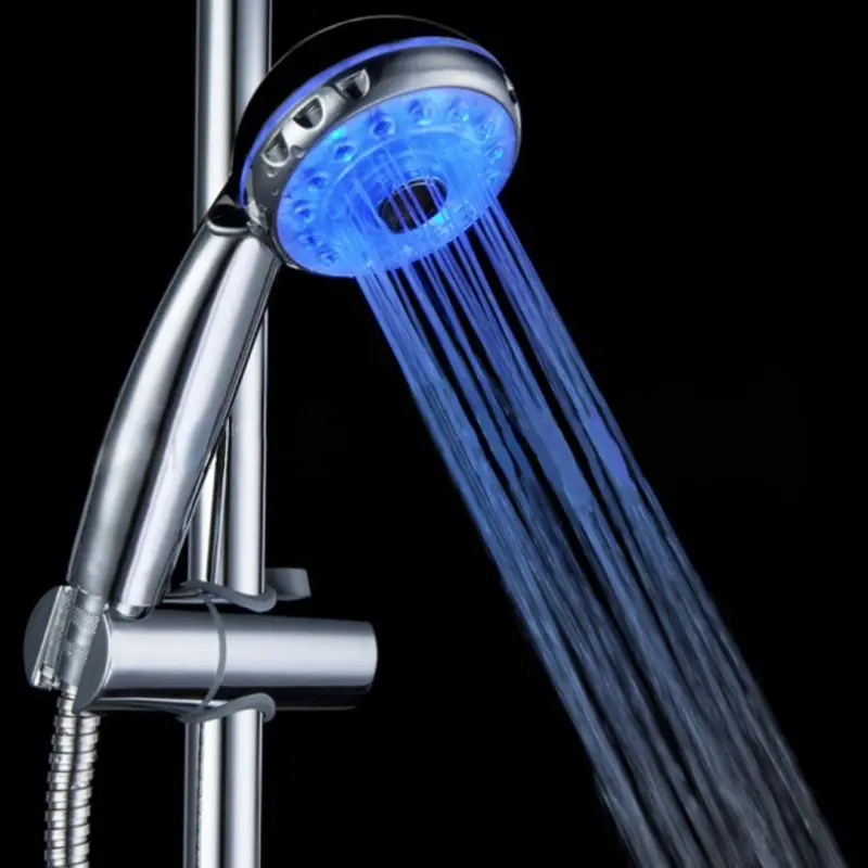 

Adjustable 3 Mode 3 Colors LED Shower Head Temperature Sensor Water Glow RGB Handheld Bath Shower Head