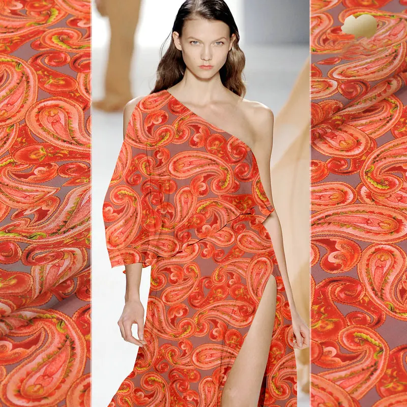 

Printed Silk Georgette Fabric For Summer Silk Dress and Silk Scarf