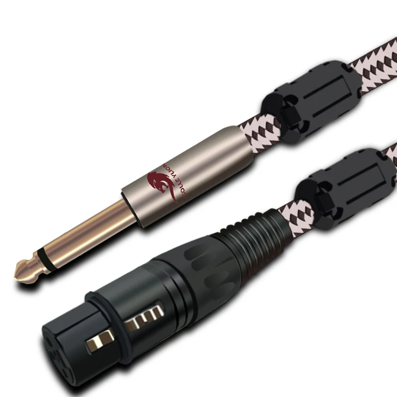 

Audiophile Condenser Microphone Cable MONO 1/4 Inch Jack 6.35mm Male to XLR 3 Pin Female Braided TS Audio Cable 1M 2M 3M 5M 8M