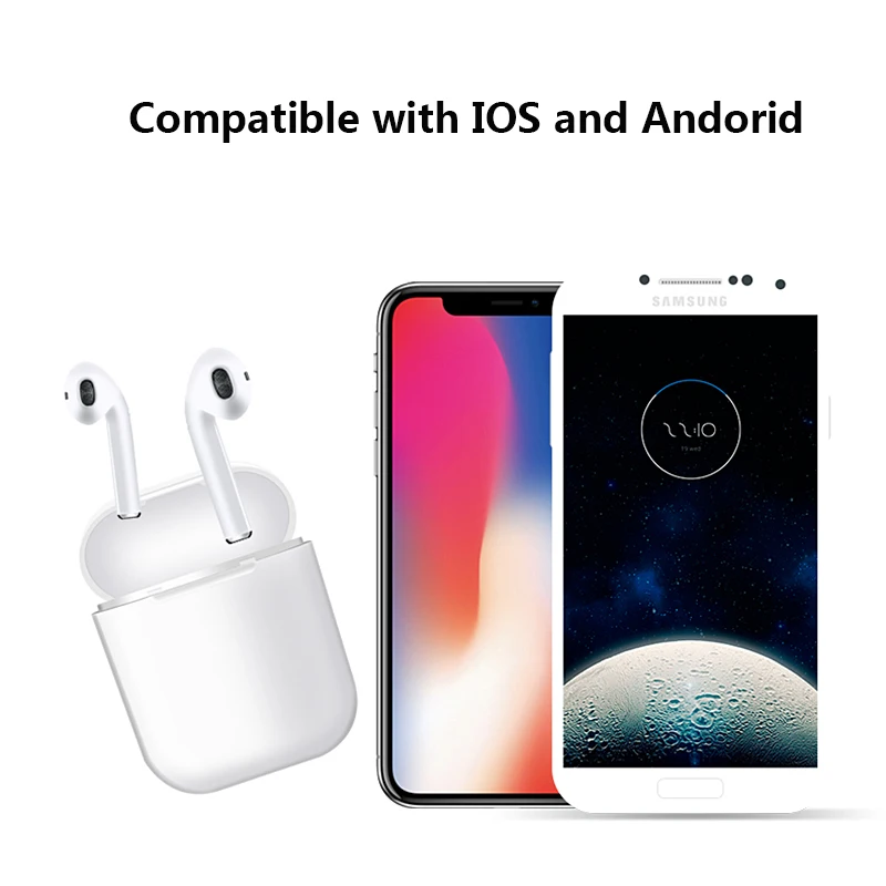 i8x TWS Mini Wireless Bluetooth Earphone Stereo Earbuds Headphone Magnetic Box Headset Car call for iphone Xiaomi Huawei Samsung