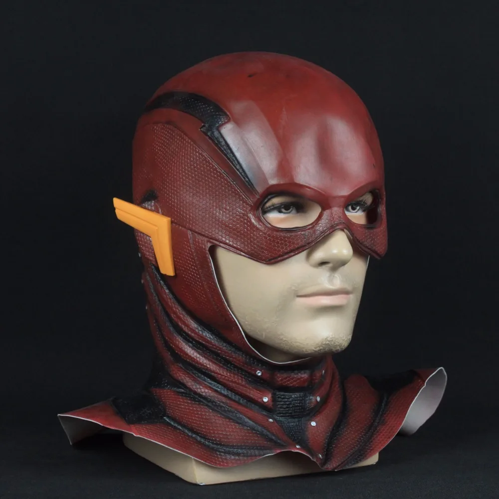 Лига Справедливости флэш Маска Косплей Flash Man DC Hero на все лицо Латексная Шлем