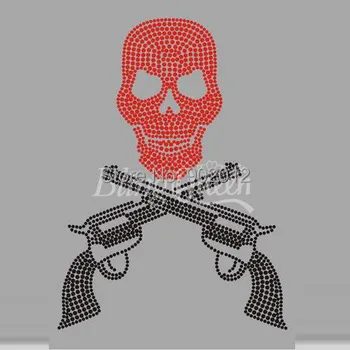 

25PCS/LOT BlingQueen Korean Rhinestud Transfers Skull Design