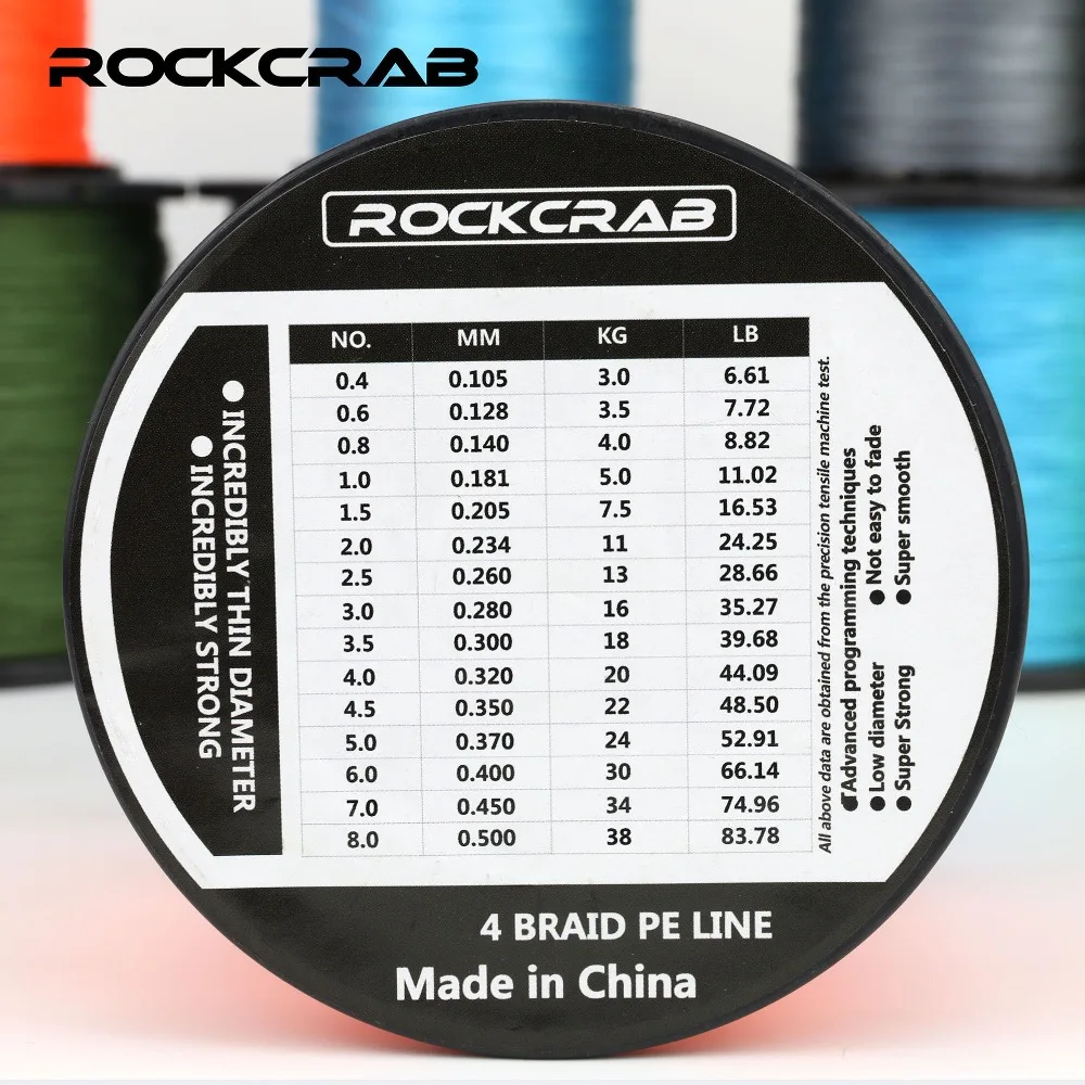RockCrab бренд Viper X4 серии 500 м 547 ярдов 4 нити 8-66LB PE плетеная леска плетеная рыболовная леска
