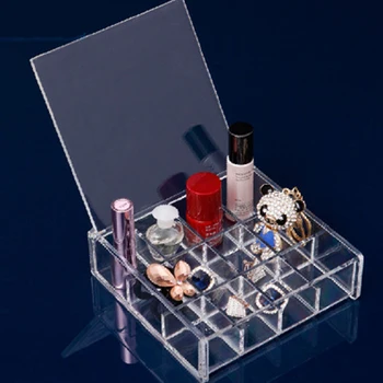 

JULY'S SONG 12 lattice Square PS Make Up Lid Dust-proof Organizer Lipstick Holder Cosmetic Organizer Makeup storage
