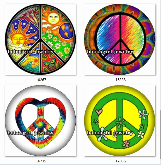 

SN1098 peace Antiwar snap button Jewelry Charm photo glass cabochon