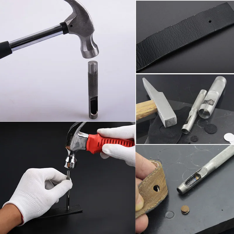

12 Pcs/Set Hollow Punch Hole 3-16mm Leather Plastic Cutter Washer Gasket Maker Kits KM88
