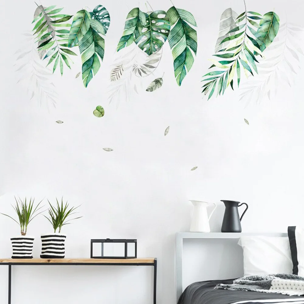 

Large Tree Green Leaf wall stickers Home Decal Art Vinyl kitchen Bedroom Living Room Decor DIY Removable Sticker Art Decoration