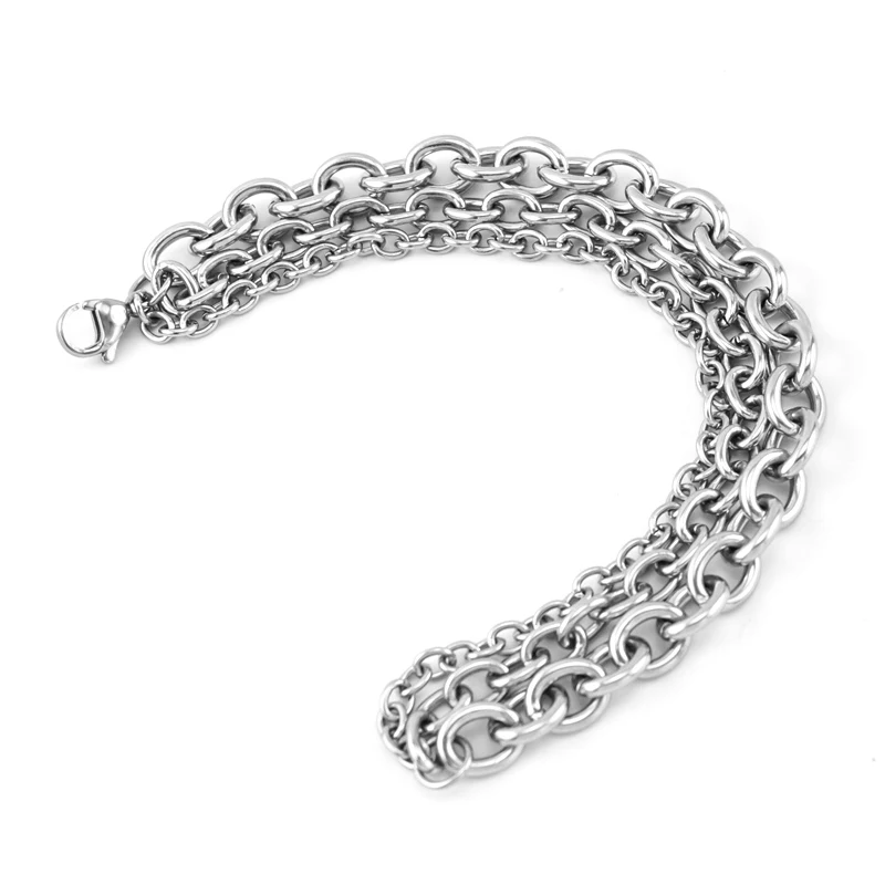 Stainless-steel-Punk-Rock-style-Big-Rolo-Bracelet-for-Men-set-3-in-1-Bracelet (1)
