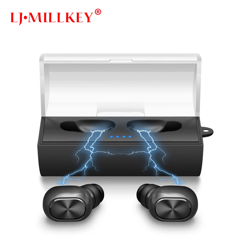 TWS Bluetooth font b Earphone b font Earbuds Control Hifi Stereo Wireless Mic for Phone With