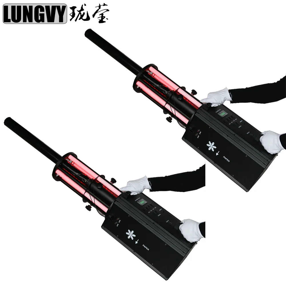 

Free Shipping 2pcs/Lot 4 Shoot Wedding Led Confetti Machine Confetti Cannon Led 4 Shoot Confetti Shooter Launcher