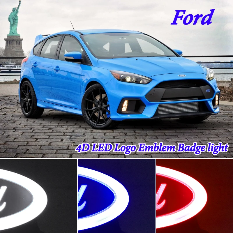 

4D car styling led Logo Emblem Badge Light for Ford focus 2 3 focus mk1 mk2 mk3 Kuga Fusion Mondeo Fiesta Escape Ranger Galaxy