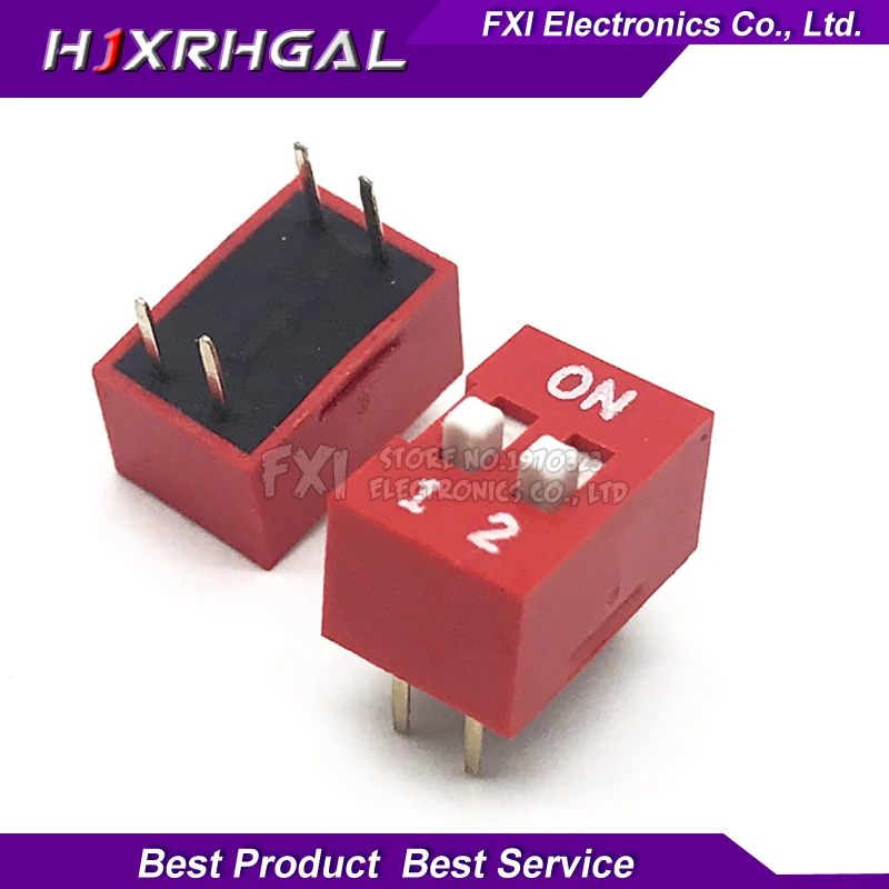 

10PCS Slide Type Switch Module 2.54mm 2 Position Way DIP Red Pitch NEW